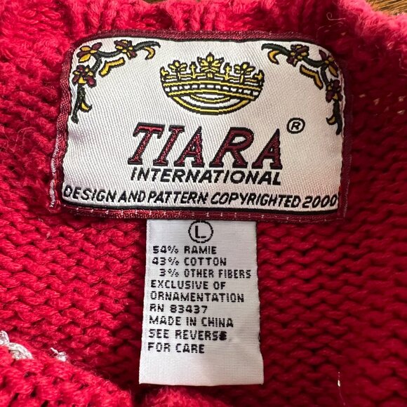 Vintage Slouchy Thick Knit Christmas Cardigan Grandma Chunky Fair Isle Large - Picture 12 of 15